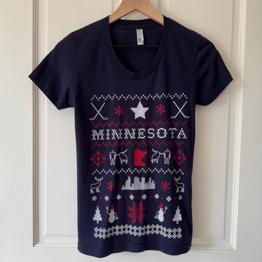 Women's Minnesota Ugly Christmas Sweater Tee